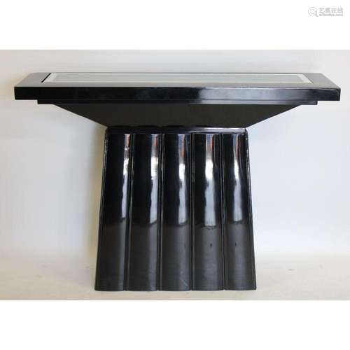 Midcentury Parzinger Style Lacquered Console.