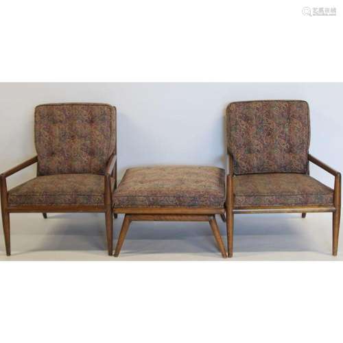 Midcentury Pr Of Robsjohn Gibbings Chairs & An