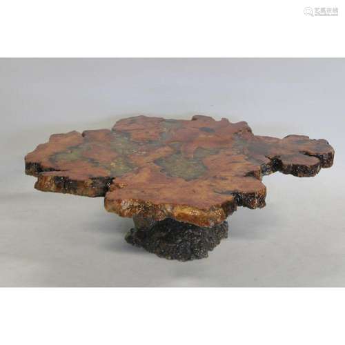 Vintage Lacquered Freeform Tree Form Coffee Table