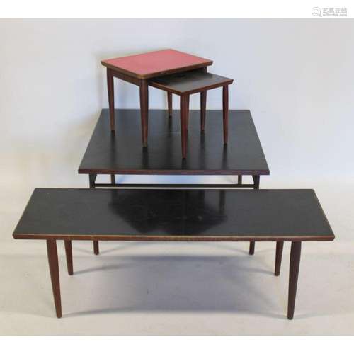 Midcentury Grouping Of Danish Modern Tables.