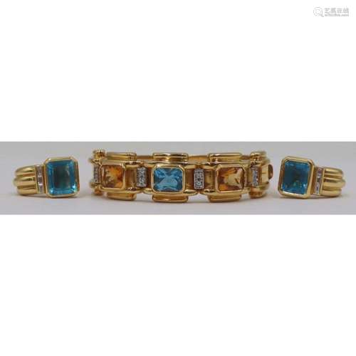 JEWELRY. Italian 18kt Gold, Colored Gem & Diamond