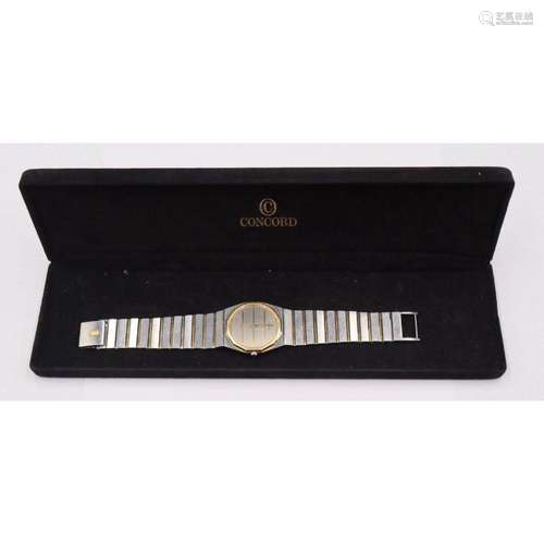 JEWELRY. Concord Mariner Two-tone Watch Box/Papers