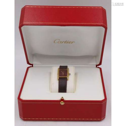 JEWELRY. Lady's Must de Cartier Tank Vermeil