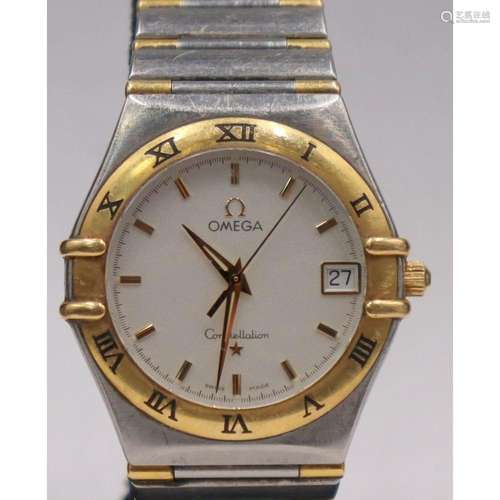 JEWELRY. Omega Constellation Two-tone Watch.