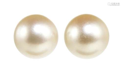 Clous d'oreilles sertis de perles (D en. 8 mm) Or gris 7...