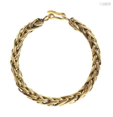 Bracelet à maille palmier Or 750, L 18 cm, 24 g