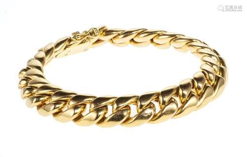 Bracelet à maille gourmette Or 750, L 20 cm, 42 g