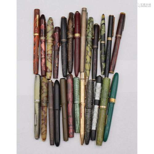 JEWELRY. (25) Vintage Pen/Pencil Grouping Pens.