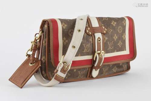 Louis Vuitton, sac Le Tisse Porte Rayures Toile Monogram ave...