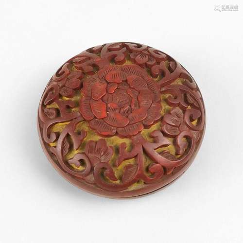 Boîte ronde en laque de cinabre, Chine, dynastie Qing (1644-...