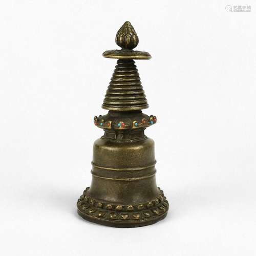 Stupa, Tibet Bronze, H 18 cm