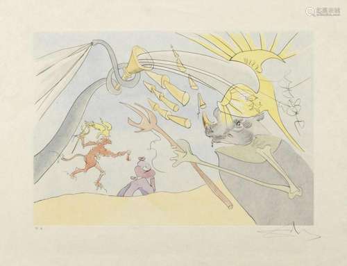 Salvador Dali (1904-1989) Sans titre, estampe sur papier jap...