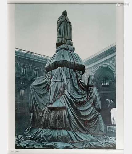 Christo (1935-2020) Wrapped Monument to Leonardo, par Shunk-...