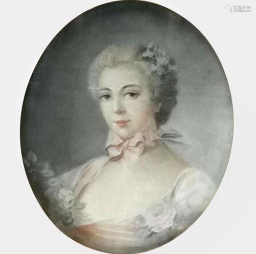 Dans le goût de Louis-Marin Bonnet (1736-1793) Portrait de f...