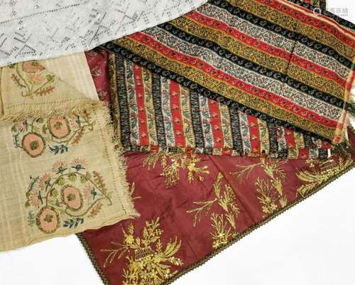 Collection de broderies, Empire ottoman, XIXe s Soie et fils...