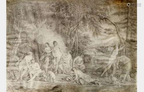 D'après Jacopo Amigoni (1682-1752) Diane au bain et les ...