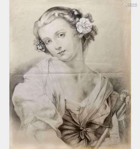 François Joseph Navez (1787-1869) Portrait d'une femme, ...