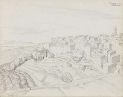 Paul Bonifas (1893-1967) Village de Mons en Provence, mine d...