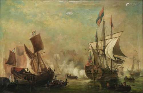 D'après Willem van de Velde le jeune (1633-1707) Marine,...