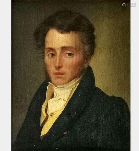 Ecole française, circa 1820/30 Portrait d'homme, huile s...