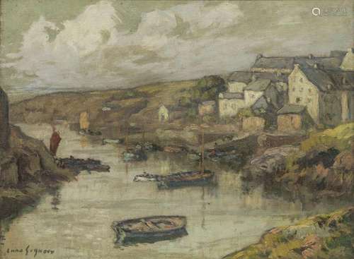 Ludovic Gignoux (1882-) Port de pêche, huile sur toile, sign...