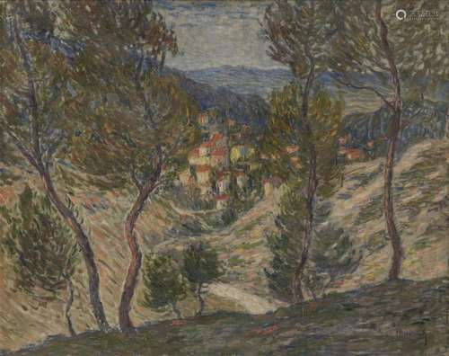 Charles Maurech (XXe s) Paysage de Provence, huile sur toile...