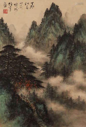 Chinese modern and contemporary li Xiongcai's paper landscap...