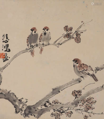 Xu Beihong's paper sparrow in modern China