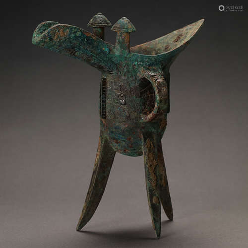 CHINESE WESTERN ZHOU DYNASTY BRONZE JUE CUP