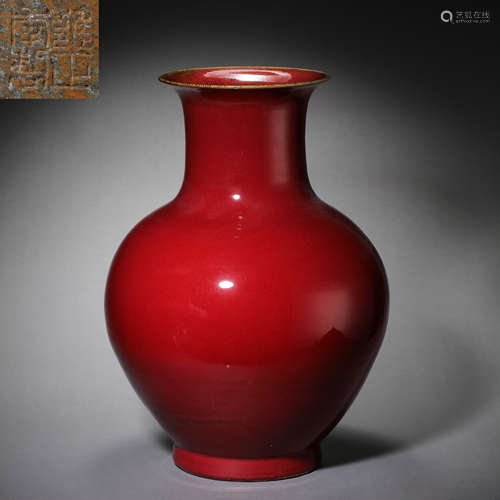 CHINESE QING DYNASTY JIHONG GLAZED VASE