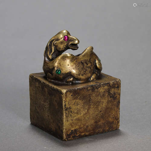 CHINESE QING DYNASTY BRONZE SEAL