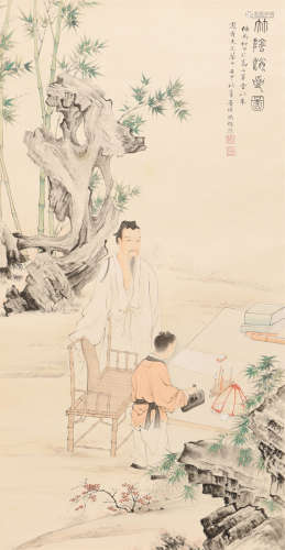 冯超然 (1882-1954) 竹阴消夏图