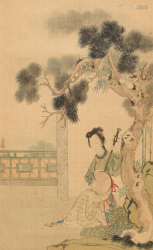 黄山寿 (1855-1919) 仕女