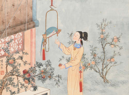 陆鸿年 (1919-1989) 鹦鹉