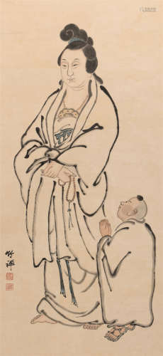 竹禅 (1824-1901) 观音送子