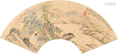 吴青霞 (1910-2008)  桐荫纺织图
