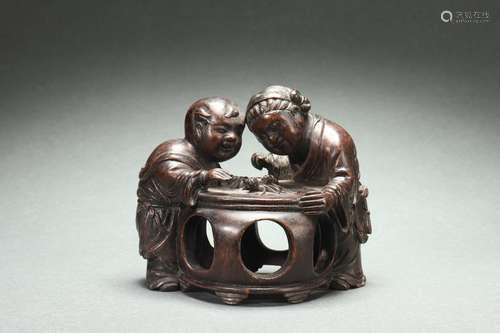 Wooden Decoration with Children Playing Design木质婴戏摆件