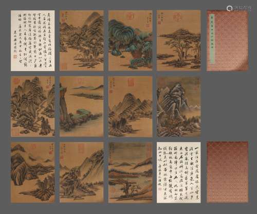 Album Sheets of Landscape, Dong Qichang董其昌 山水册页