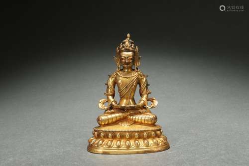 Gilt Bronze Statue of Women Buddha铜鎏金佛母