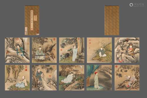 Album of Hundred Paintings, Lang Shining郎世宁 百像图册