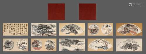 Album Sheets of Landscape, Flowers and Birds, Lu Yanshao陆俨...