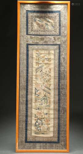 Chinese Embroidery of Figure Stories, Qing Dynasty清代 人物故...