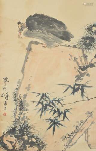 Mountain and Vulture, Pan Tianshou潘天寿 苍山秃鹫