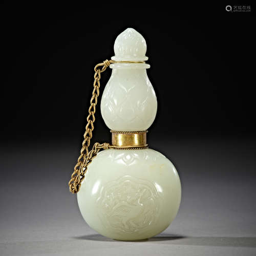 Liao Dynasty of China,Hetian Jade Gourd Bottle