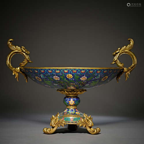 Qing Dynasty of China,Cloisonne Plate