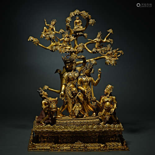 Ming Dynasty of China,Bronze Gilt Buddha Statue