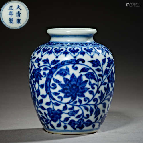 Qing Dynasty of China,Blue and White Jar