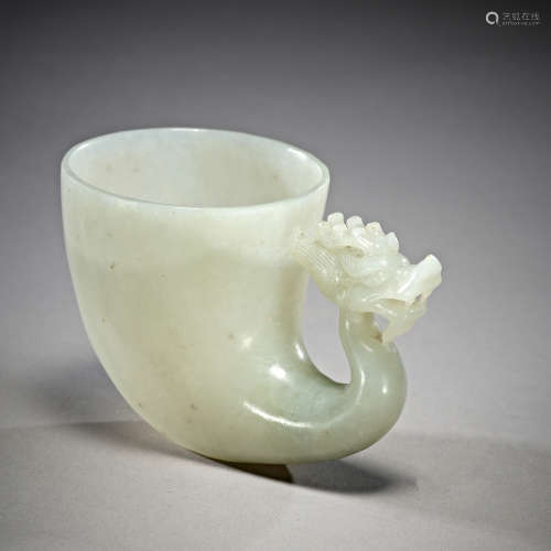 Liao Dynasty of China,Heitna Jade Dragon Head Cup