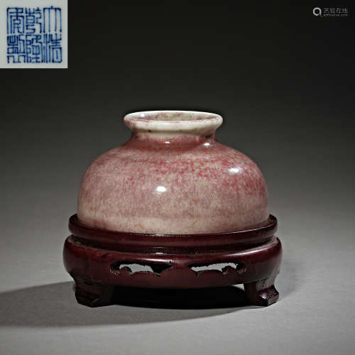 Qing Dynasty of China,Cowpea Red Glaze Kiln Changed Washing