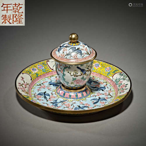 Qing Dynasty of China,Painted Enamel Tea Cup